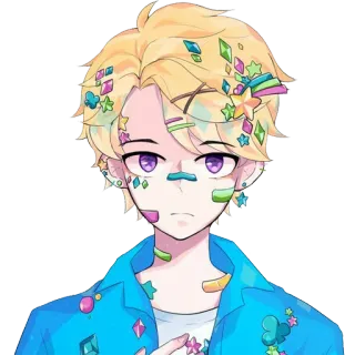 😕 Sticker, Personaje, Arte, Dibujo animado, Anime, Arte digital telegram sticker