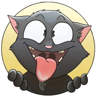 😛 Katze, Cartoon, Zunge, lustig, Tier telegram sticker