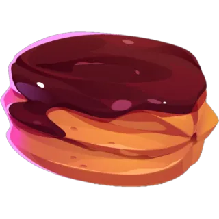 🥞 panqueca, chocolate, comida, sobremesa, doce telegram sticker