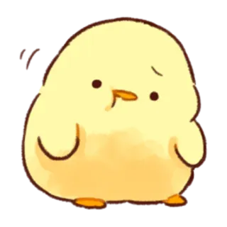 😕 chick, cute, bird, yellow telegram sticker