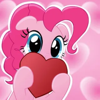 🎈 Pinkie Pie My Little Pony пони, милый, розовый, сердце, мультфильм telegram sticker