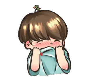😳 Anime, Bonito, Desenho animado, Ruborizar, Kawaii whatsapp sticker