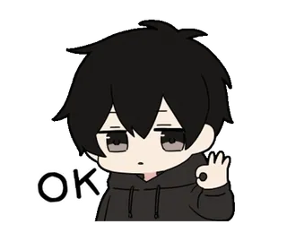 👌 OK Anime, OK, Einverstanden, Süß, Zustimmend, Emoji, Junge whatsapp sticker