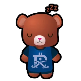 😏 zzz urso, dormindo, zzz, fofo, desenho animado, animal telegram sticker