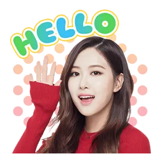 👋 HELLO สวัสดี, ทักทาย, โบกมือ, ผู้หญิง, คน, ร่าเริง telegram sticker