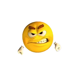 😤 arrabbiato, emoji, matto, giallo, faccia telegram sticker