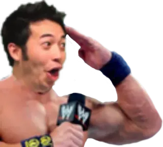😮 pessoa, microfone, saudação, wwe, esportes, atleta whatsapp sticker