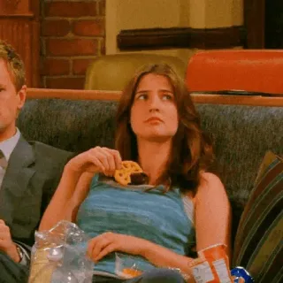 🍕 Robin Scherbatsky How I Met Your Mother Chương trình TV, Bánh quy, Ăn, Phụ nữ, How I Met Your Mother, Robin Scherbatsky telegram sticker