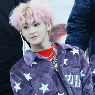 🌑 Mark Lee kpop, mark lee, koreanisch, sänger, promi, idol, pinke haare telegram sticker