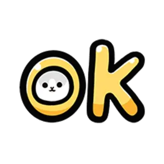 😋 OK 好的, 批准, 可爱, 动物, 海豹, 卡通, 积极 telegram sticker