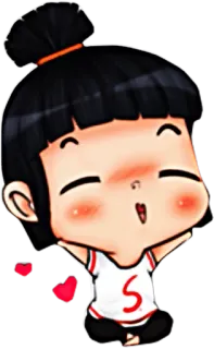😍 Mädchen, süß, Herzen, Cartoon, kawaii telegram sticker