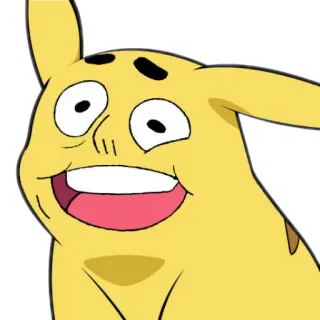 😀 Pikachu โปเกมอน, ปิกาจู, มีม, ตลก, การ์ตูน telegram sticker