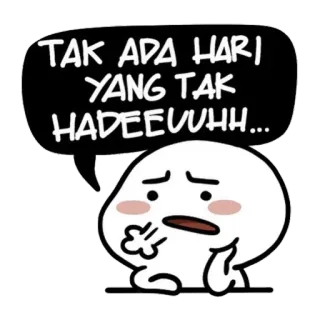 🤦 TAK ADA HARI YANG TAK HADEEUUHH... Desenho animado, Fofo, Exasperado, Balão de fala, Frustração telegram sticker