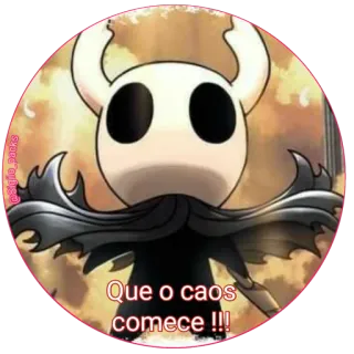 😈 The Knight Hollow Knight Que o caos comece !!! Hollow Knight, Gra wideo, Rycerz, Chaos, Gaming, Gra Indie telegram sticker