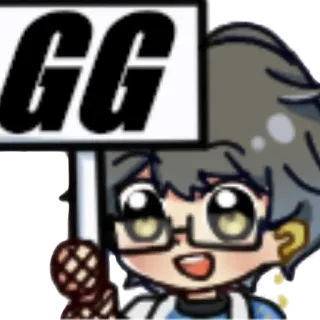 👍 GG Gaming, Buen juego, Esports, Anime, Kawaii, Lindo, Celebración telegram sticker