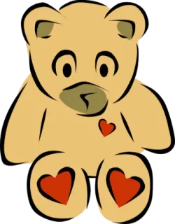 🐻 teddy bear, stuffed animal, toy, cute, heart, love telegram sticker