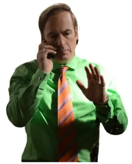 😶 Saul Goodman Breaking Bad адвокат, телефон, Better Call Saul, Сол Гудман, костюм telegram sticker