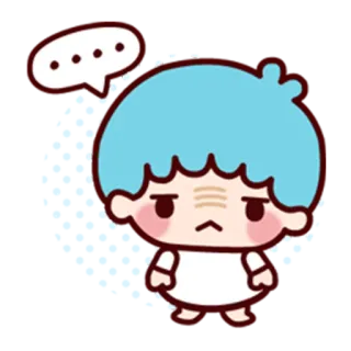 😕 cartoon, sad, thinking, cute, character telegram sticker