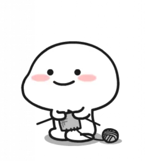 🧶 carino, maglia, lana, blob, kawaii, artigianato whatsapp sticker