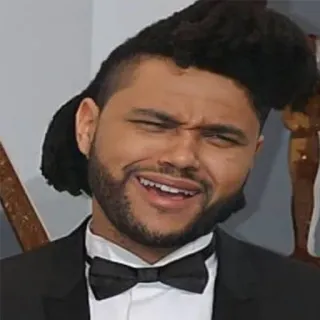 😄 The Weeknd singer, musician, suit, portrait telegram sticker