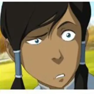 😕 Korra Avatar: The Legend of Korra Animé, Avatar, Korra, Dessin animé telegram sticker