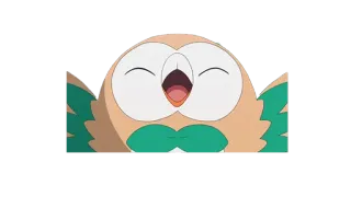 🤣 Rowlet Pokemon Rowlet, Pokemon, owl, cute, grass type telegram sticker