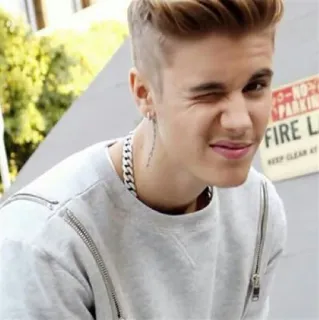 😉 Justin Bieber FIRE LANE Justin Bieber, cantor, celebridade, estrela pop, piscando telegram sticker