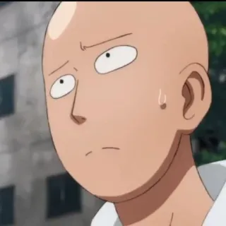 😓 Saitama One-Punch Man Saitama, One-Punch Man, Anime, Manga, Eroe, Calvo telegram sticker