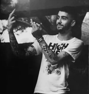 🖕 middle finger, offensive gesture, man, tattoo, person telegram sticker