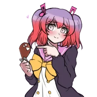 🍖 Anime, Fille, Sucette, Dessin animé telegram sticker