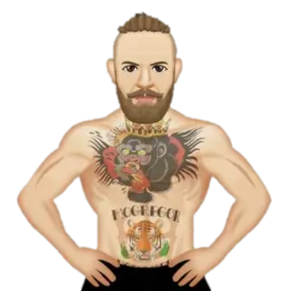 👑 Conor McGregor MCGREGOR Конор Макгрегор, MMA, UFC, боец, тату, мультфильм whatsapp sticker