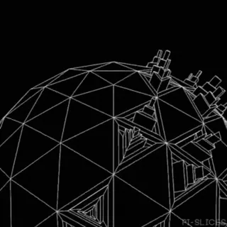 😎 geometric, wireframe, sphere, abstract telegram sticker