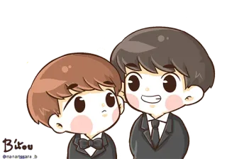 ❤ Phim hoạt hình, Nhân vật, Anime, Bạn bè, Con trai, Cà vạt, Chú rể telegram sticker