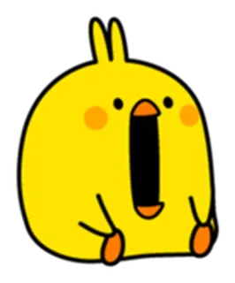 😱 pintinho, fofo, pássaro, amarelo, desenho animado, emoji telegram sticker