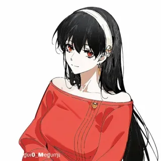 🗡 Yor Forger Spy × Family アニメ, ヨル・フォージャー, SPY×FAMILY, キャラクター, 女性 telegram sticker