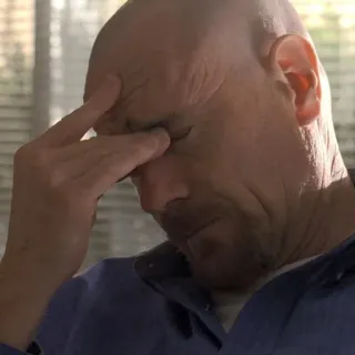 🧪 Walter White Breaking Bad Walter White, Breaking Bad, sad, frustrated, stressed, bald, man telegram sticker