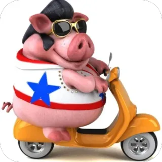 🫥 Elvis Pig whatsapp sticker