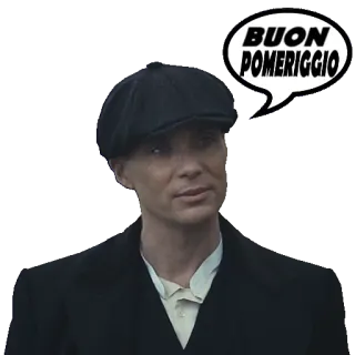 ☀️ Tommy Shelby Peaky Blinders BUON POMERIGGIO peaky blinders, tommy shelby, serie tv, cillian murphy, boa tarde, italiano telegram sticker