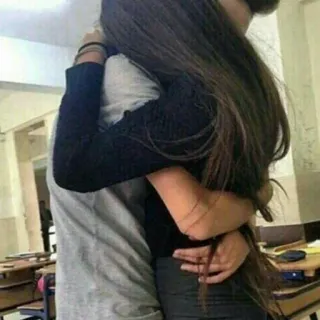❤ câlin, affection, relation, étreinte, amour, couple telegram sticker