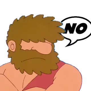 👎 NO no, hombre, desacuerdo, rechazo telegram sticker