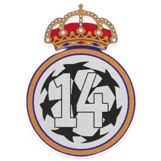 👑 14 レアル・マドリード, サッカー, サッカー, チャンピオンズリーグ, スポーツ, チーム, ロゴ telegram sticker