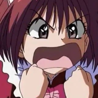 😡 Anime, Cartoon, Wütend, Frustriert, Schreiend, Anime Mädchen, Gesichtsausdruck whatsapp sticker