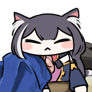 🥰 Anime, Catgirl, Niedlich, Kawaii, Sticker, Cartoon whatsapp sticker