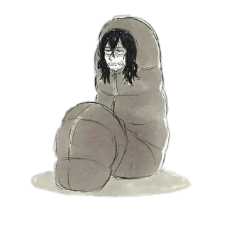 😪 Shota Aizawa My Hero Academia Anime, Personaggio, Sacco a pelo, Aizawa, My Hero Academia whatsapp sticker