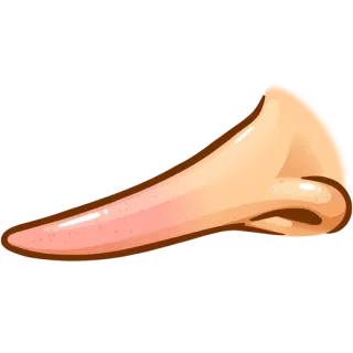 👃 nose, face, body, anatomy, cartoon, illustration telegram sticker