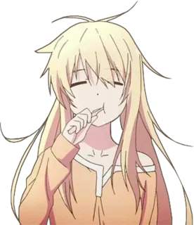 😪 Аниме, Девушка, Зубная щетка, Чистка, Милый, Блондинка telegram sticker