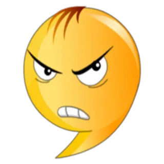 😠 злой, эмодзи, мультик, безумный, лицо telegram sticker