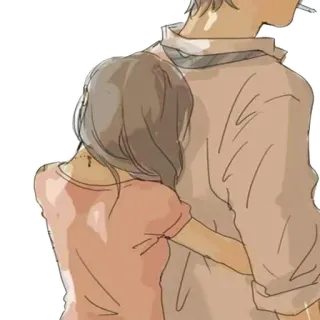 ❤ câlin, couple, romance, amour, affection, relation telegram sticker