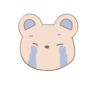 😭 bear, crying, sad, emotion, cute, cartoon telegram sticker