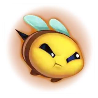 😠 pszczoła, kreskówka, zły, zwierzę, owad telegram sticker